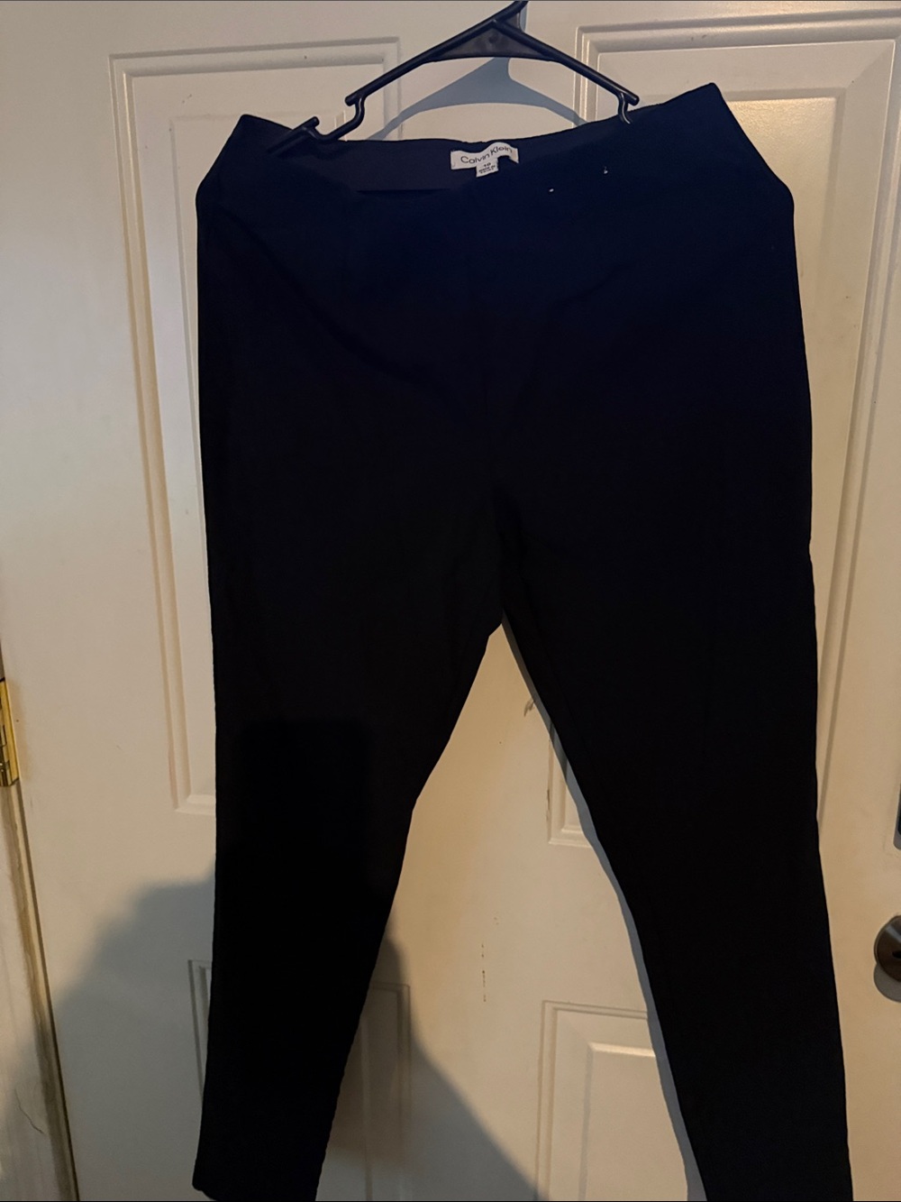 Calvin Klein Solid Black Skinny Ponte Pants